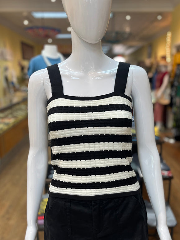 Striped Knit Tank Blouse
