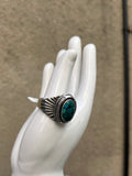 Vintage Navajo Spiderweb Turquoise Ring