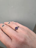 Amethyst Faceted Stone Ring