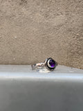 Amethyst Faceted Stone Ring