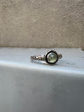 Prehnite Faceted Stone Ring