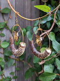 1940s French Gold Sequin Hoops