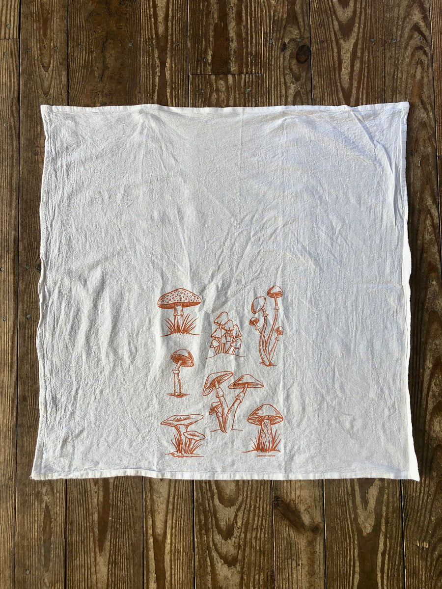 Mushroom Flour Sack Tea Towel