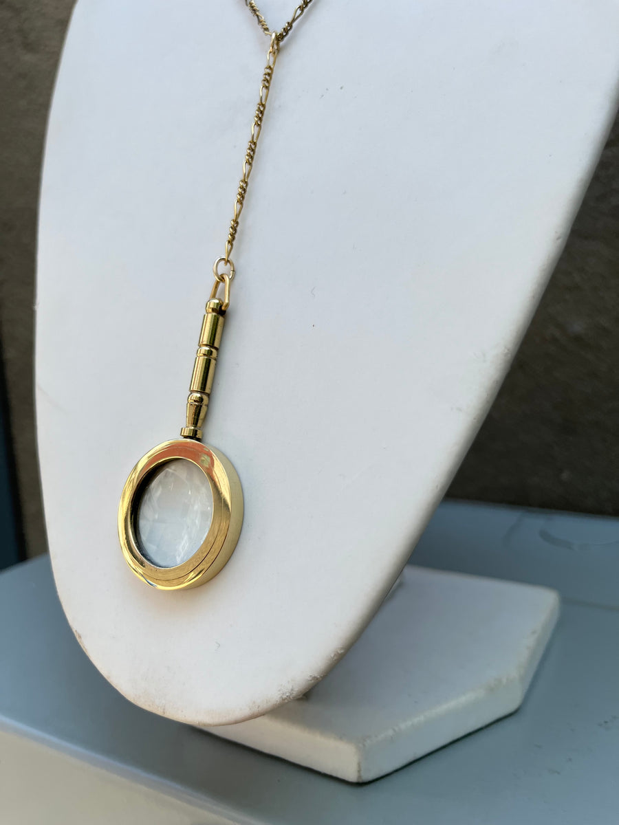 Long Y-drop Magnifying Glass Necklace