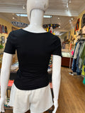 Double Layer Vee Neck Tee