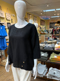 The Linen Button Hem Top (color options)