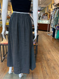 Linen Frayed Weave Maxi Skirt (color options)