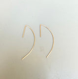 Curved Bar Threader Earrings (metal options)