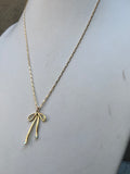 Gold Bow Necklace (length options)