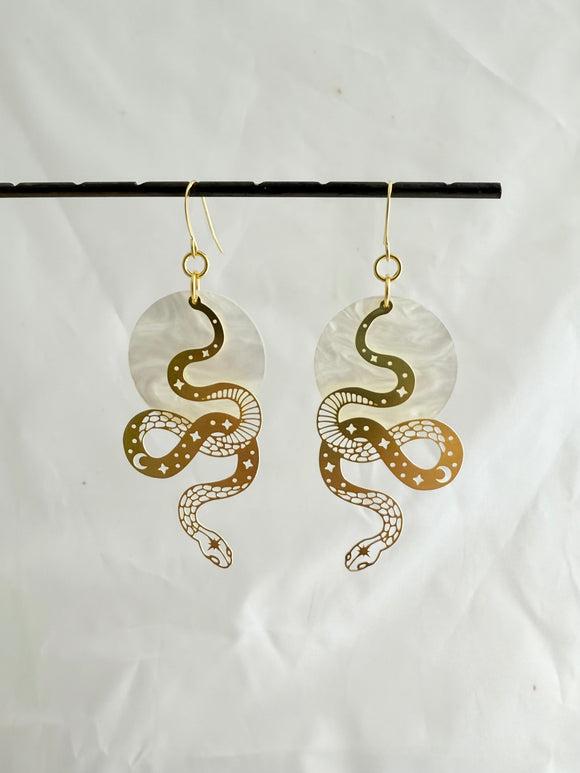 Dangly Snake Earrings (metal options)