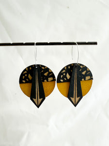 Arrow Terrazzo 2-Layer Earrings