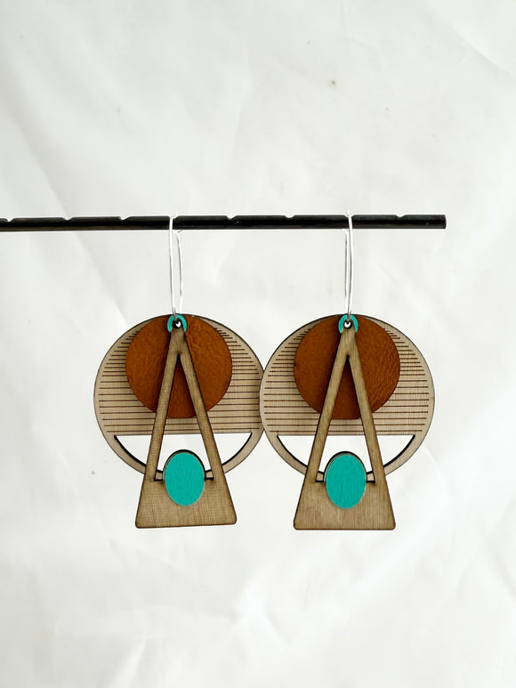 Deco 3-Layer Earrings (color options)