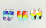 Enamel Half Moon Dangle Earrings (color options)