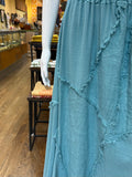 Linen Frayed Weave Maxi Skirt (color options)