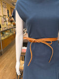 Tan Skinny Width Wrap Belt