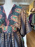 Peacock Kimono Sleeved Dress