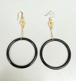 Vintage Jet Lucite Hoops