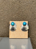 Vintage Turquoise Fan Studs