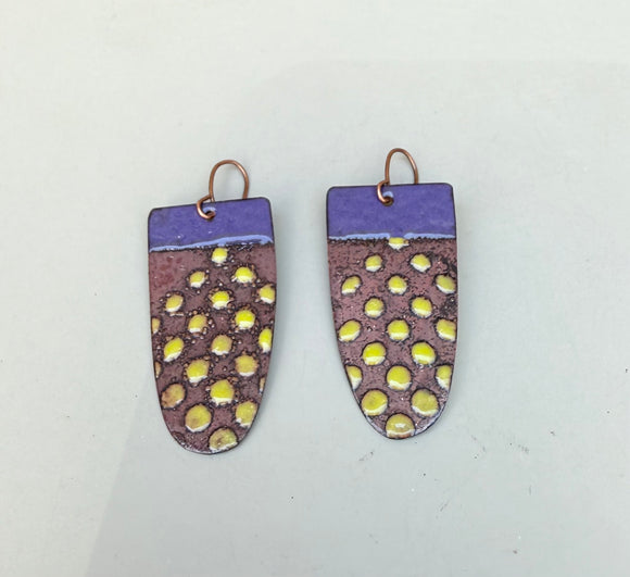 The Grape + Chartreuse Enamel Earrings
