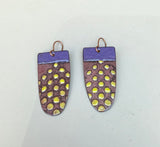 The Grape + Chartreuse Enamel Earrings