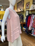 Linen Diagonal Pleat Tank (color options)