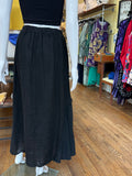 Linen Frayed Weave Maxi Skirt (color options)