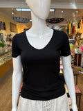 Double Layer Vee Neck Tee