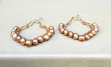 Urn Earrings, mocha pearls