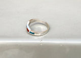 Zig Zag Turquoise + Coral Band