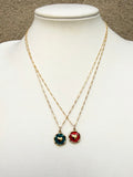 Paint + Heart Necklace (color + length options)
