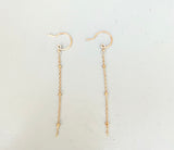 Long Saturn Chain Earrings