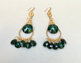 Swarovski Emerald Crystal Chandelier Earrings