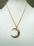 Ruby Crescent Necklace