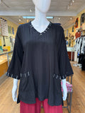 Black V Neck Top