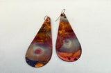 Heat Patina Teardrop Earrings