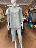 Sage Cotton Flap Pant