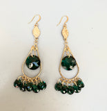 Swarovski Emerald Crystal Chandelier Earrings