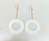 Vintage Frosted Lucite Earrings