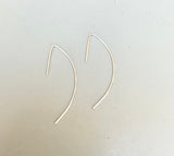 Curved Bar Threader Earrings (metal options)
