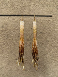 Handwoven Beaded Ombre Tassel Earrings (color options)