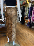 Leopard Satin Skirt