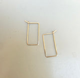 Rectangle Hoop Earrings (metal options)