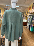 Linen Oversized Button Down Top (color options)