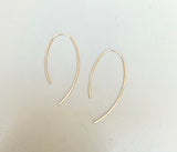 Oval Hook Threader Earrings (metal options)