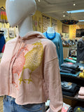 Chickens Mandy Crop Hoodie