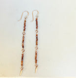 Garnet Spear Earrings