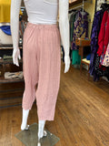 Linen Pinstripe Barrel Pants (color options)