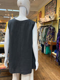 Linen Diagonal Pleat Tank (color options)