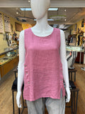 Linen Button Accent Tank (color options)