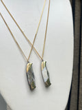 Shell Handle Knife Necklace with Gold Chain (multiple options)